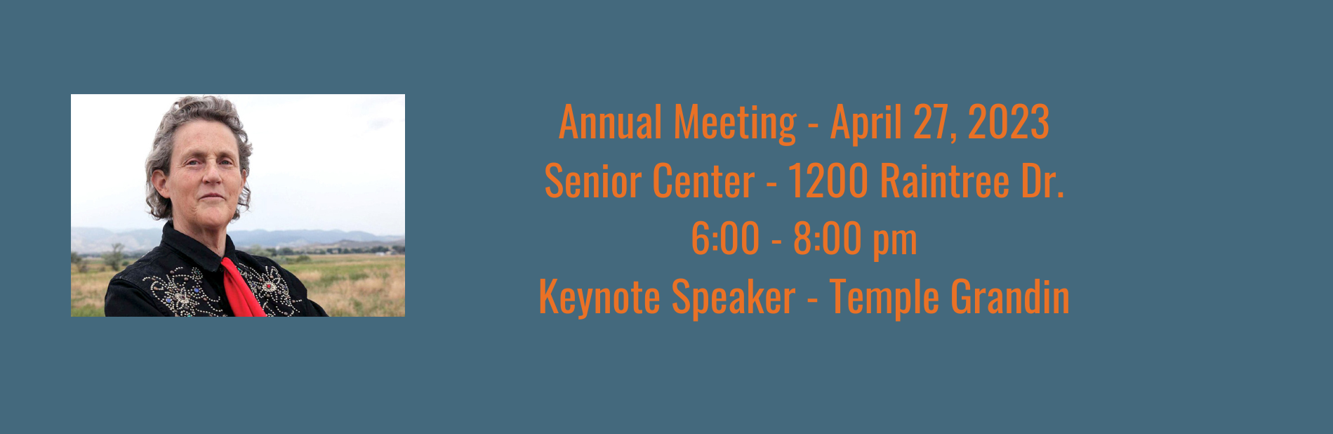 Annual Meeting Information Keynote Speaker Temple Grandin